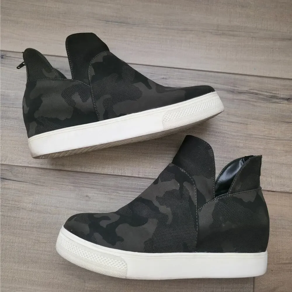 Steve Madden Winnie Sneaker Bootie Camo Zip-up Shoes Women Sz 9 US - Picture 3 of 11